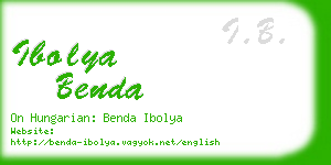 ibolya benda business card